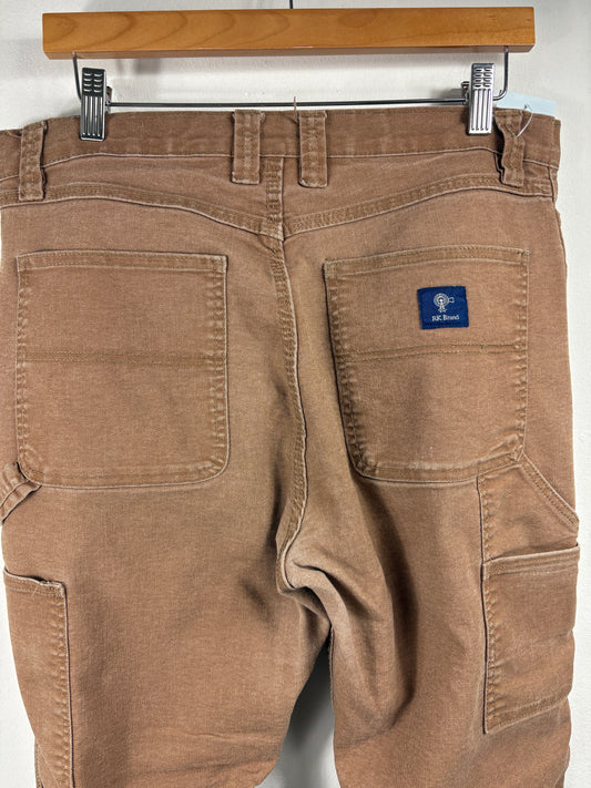 RK-Brand Work Pants | Vintage Utility Carpenter Trouser With Distressed Details | Durable Workwear 34x30
