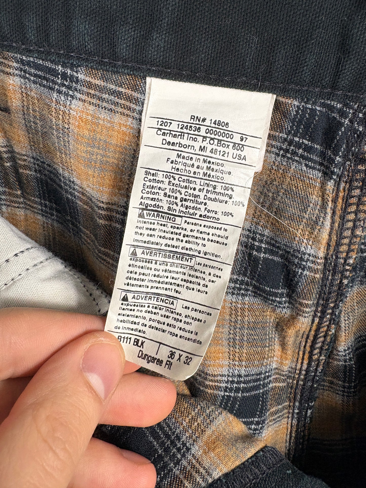 Carhartt Double Knee Pants | Vintage Workwear Flannel Lined Carpenter Trouser | Rugged Utility Bottoms