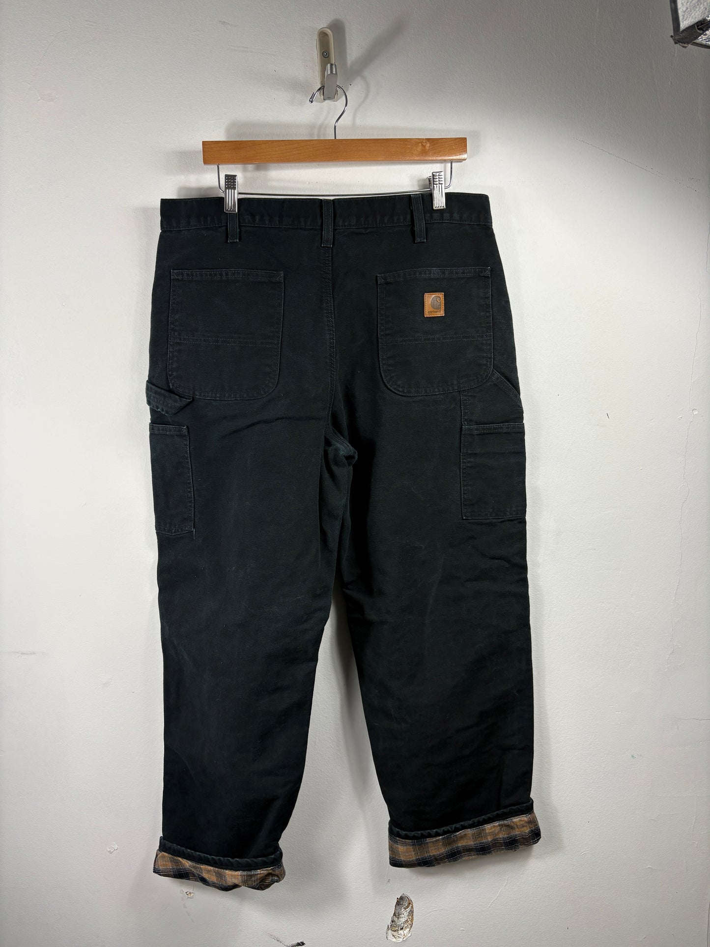 Carhartt Double Knee Pants | Vintage Workwear Flannel Lined Carpenter Trouser | Rugged Utility Bottoms