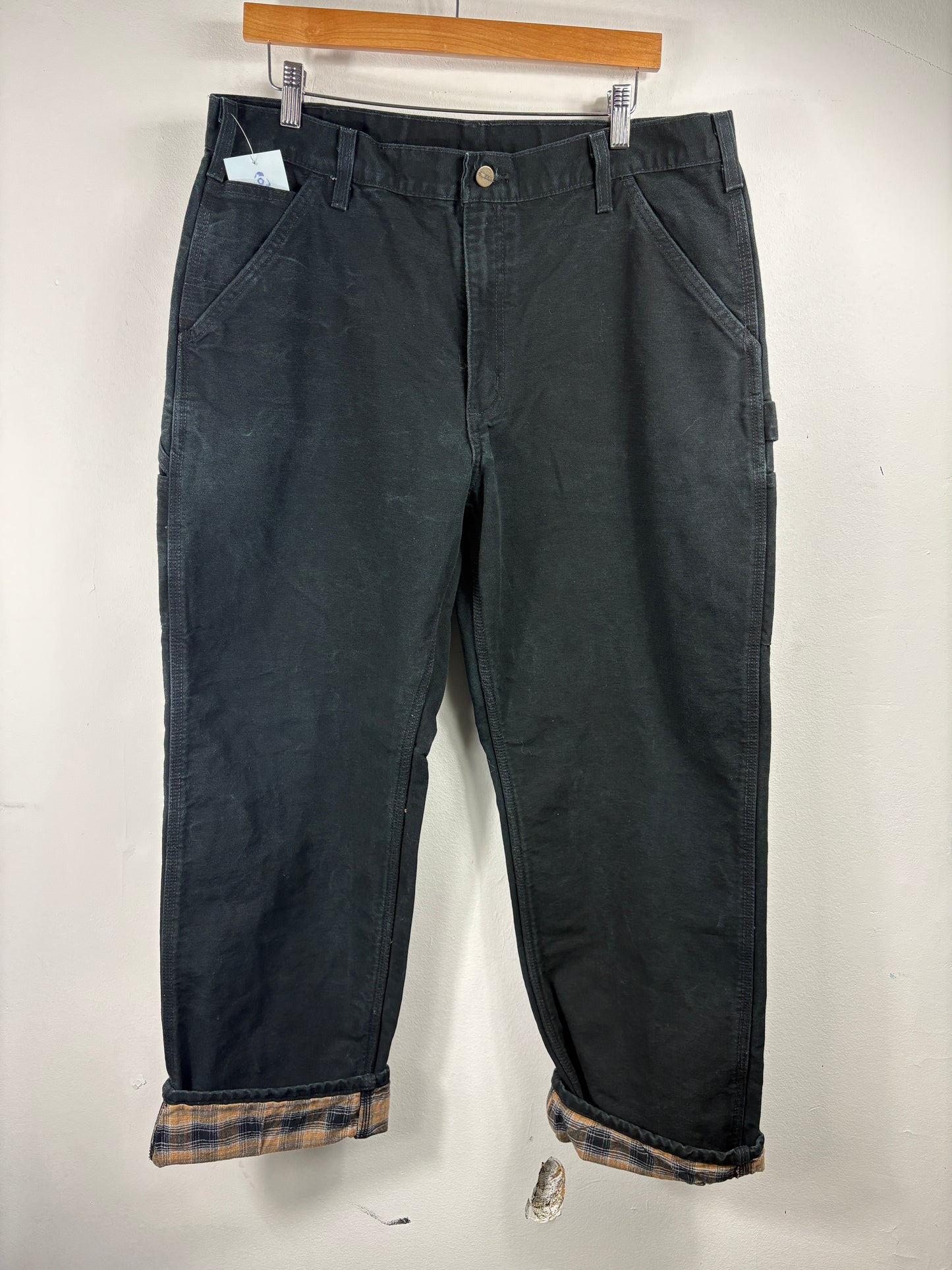 Carhartt Double Knee Pants | Vintage Workwear Flannel Lined Carpenter Trouser | Rugged Utility Bottoms