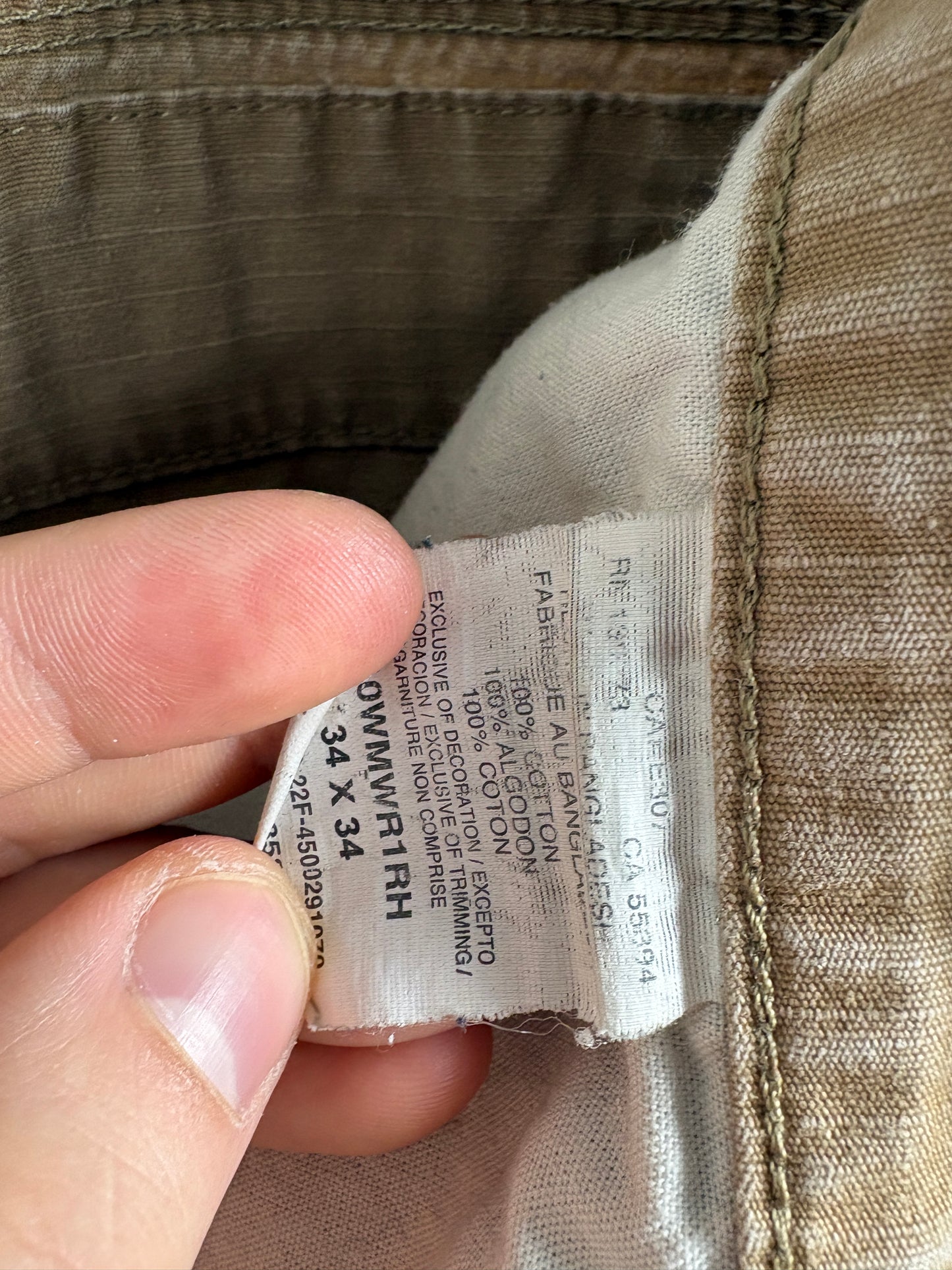 Wrangler Cargo Work Pants | Vintage 90s Utility Carpenter Trousers | Heavy-Duty Canvas Bottoms