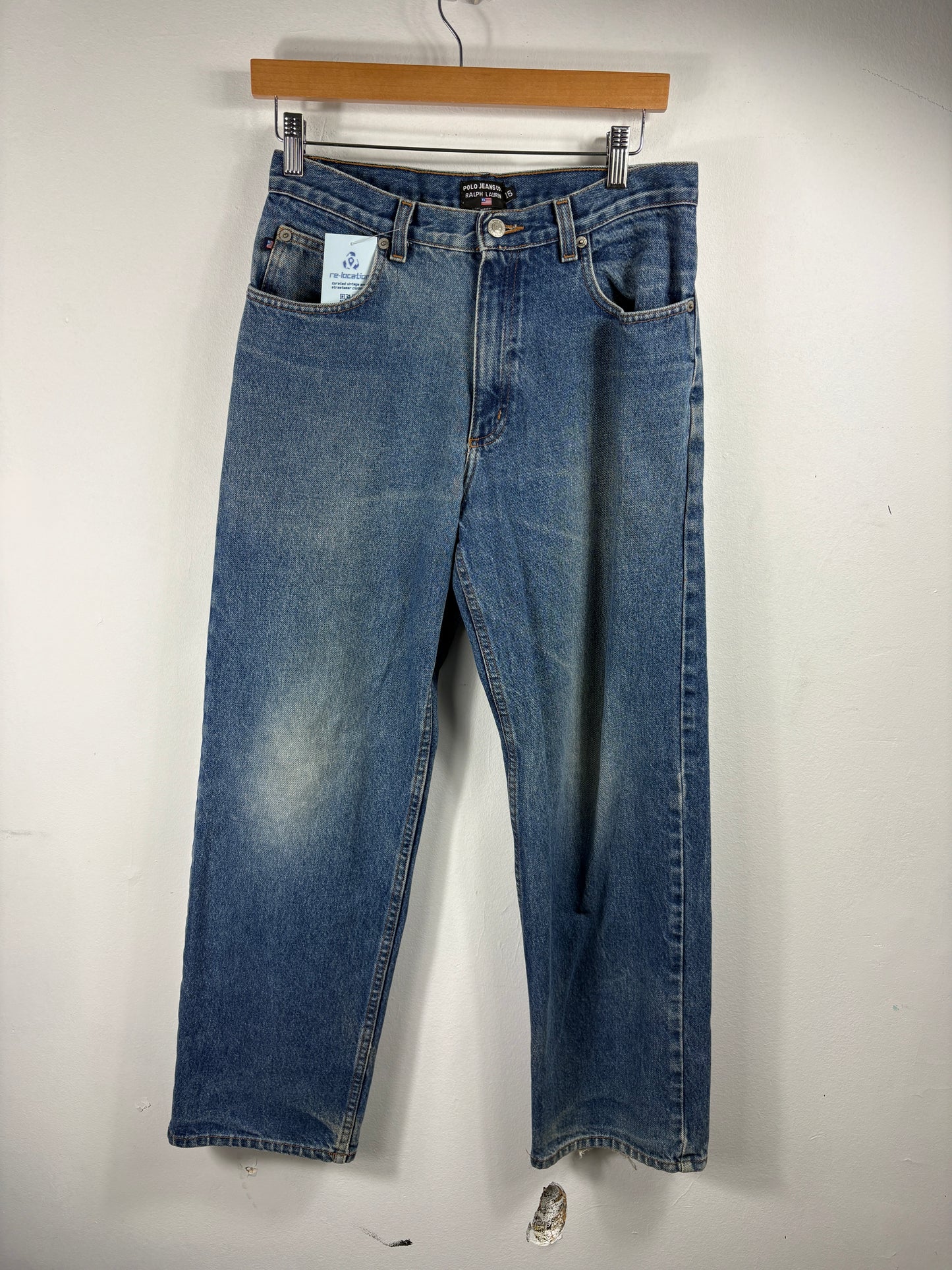 Polo Jeans Co Ralph Lauren Denim Jeans | Vintage 1990s Classic Blue Straight Jeans | Men’s Everyday Casual Wear