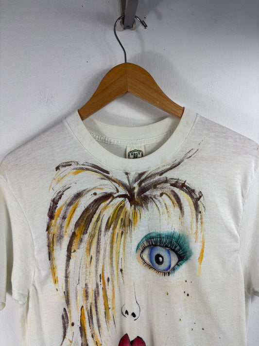 Brut Graphic T-Shirt | Vintage 1980s Hand-Painted Face Art Tee | Unique Artist Design Collectible