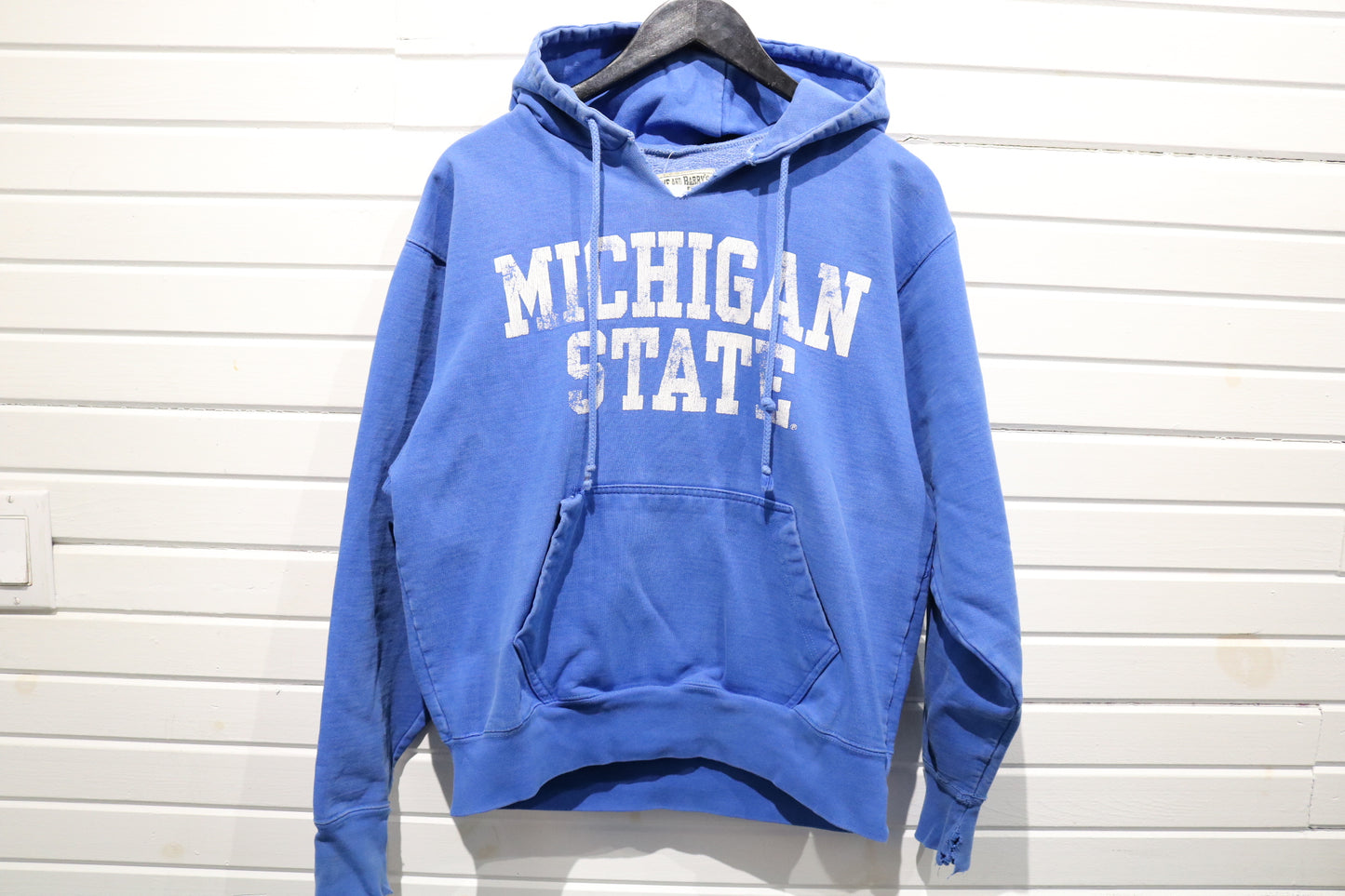 Steve-and-Barry's Michigan State Hoodie | Vintage Distressed Blue College Sweatshirt | Classic University Pullover