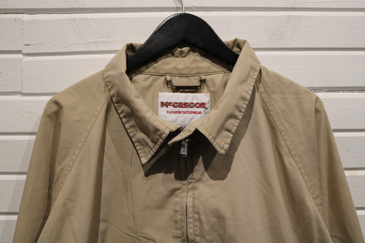 McGregor Jacket | Vintage Light Tan Zip-Up Outerwear | Classic Casual Coat