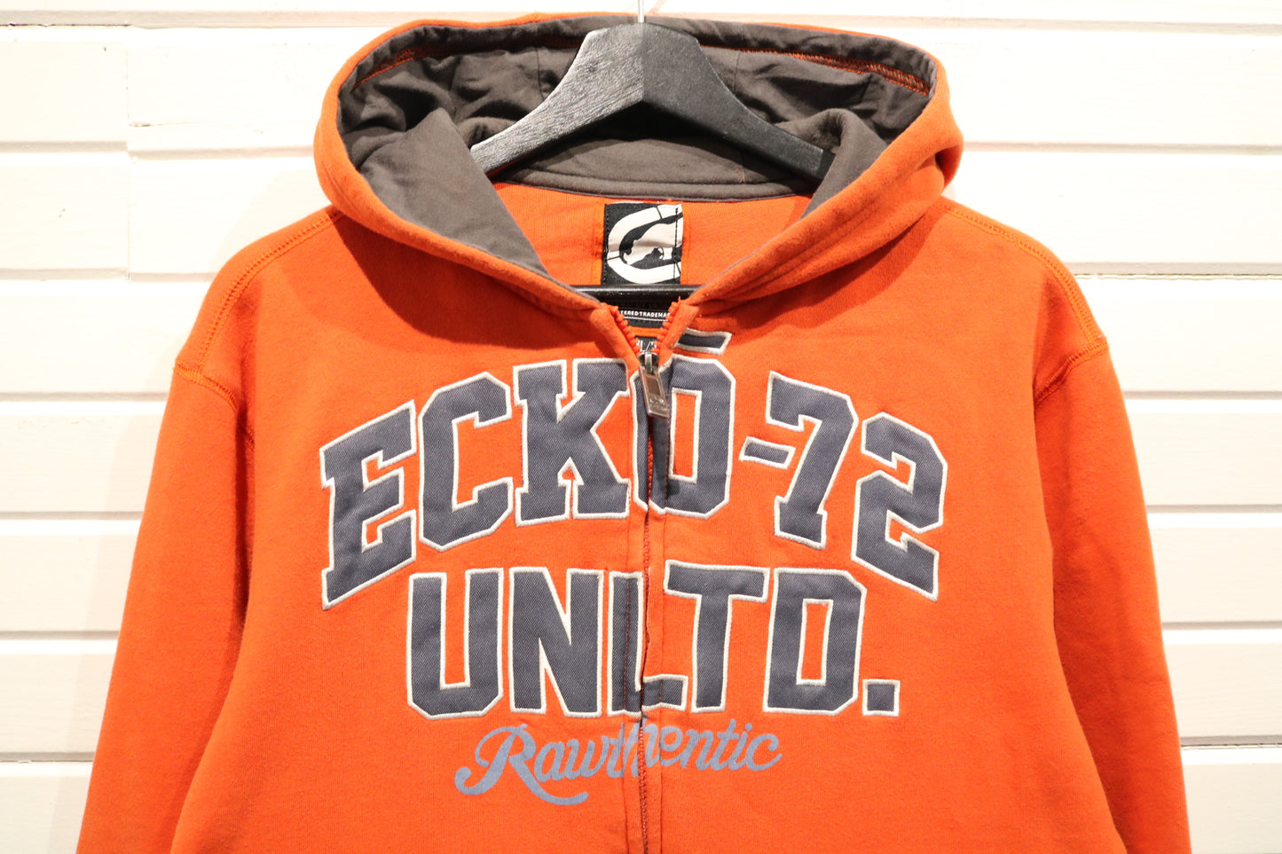 Ecko-Unltd Hoodie Sweater | Vintage 2000s Embroidered Zip-Up Sweatshirt | Graphic Rhino Pocket Hoody
