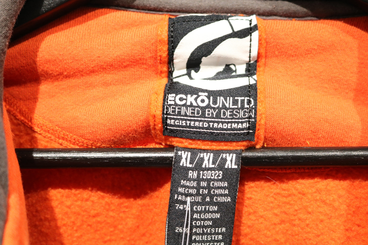 Ecko-Unltd Hoodie Sweater | Vintage 2000s Embroidered Zip-Up Sweatshirt | Graphic Rhino Pocket Hoody