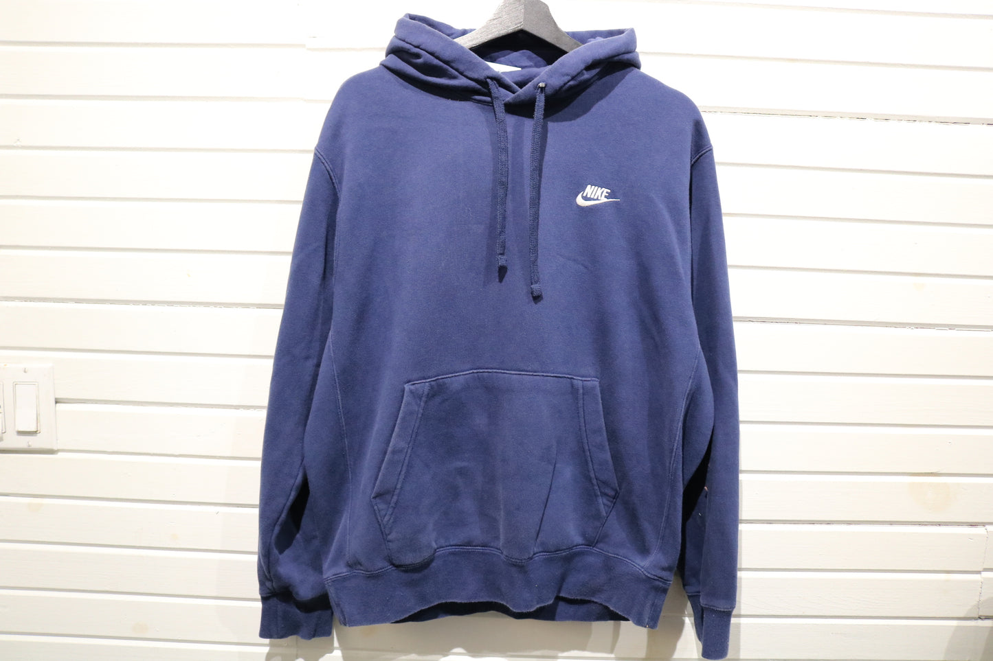 Nike Hoodie | Vintage 2000s Classic Navy Pullover Sweatshirt | Iconic Swoosh Logo Streetwear