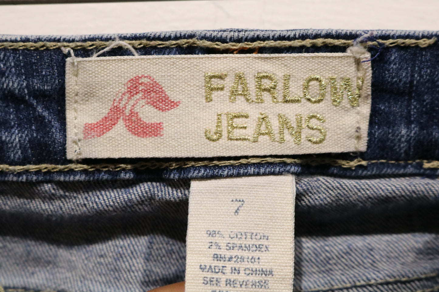 Farlow-Jeans Bootcut Denim Pants | Vintage 2000s Animal Print Pocket Western Jeans | Furry Trim Statement Bottoms