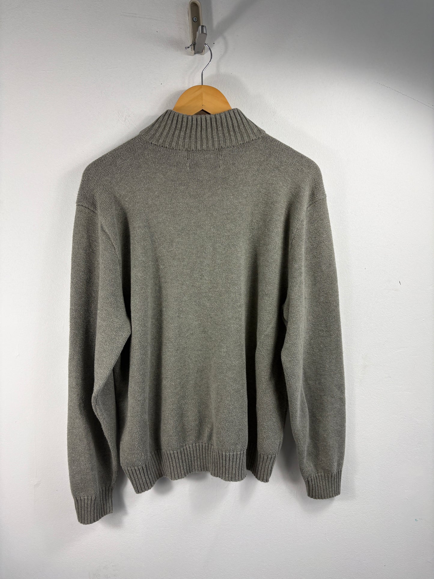 Polo-Ralph-Lauren Half-Zip Sweater | Vintage 2000s Cotton Knit Pullover | Classic Preppy Knitwear