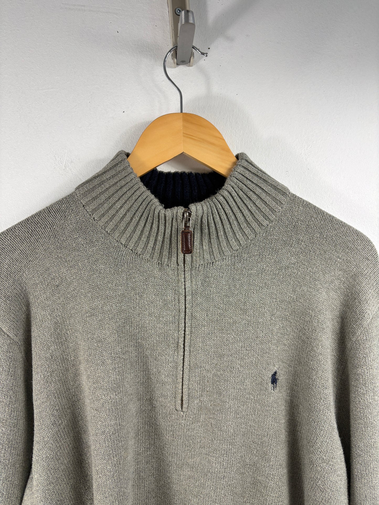 Polo-Ralph-Lauren Half-Zip Sweater | Vintage 2000s Cotton Knit Pullover | Classic Preppy Knitwear