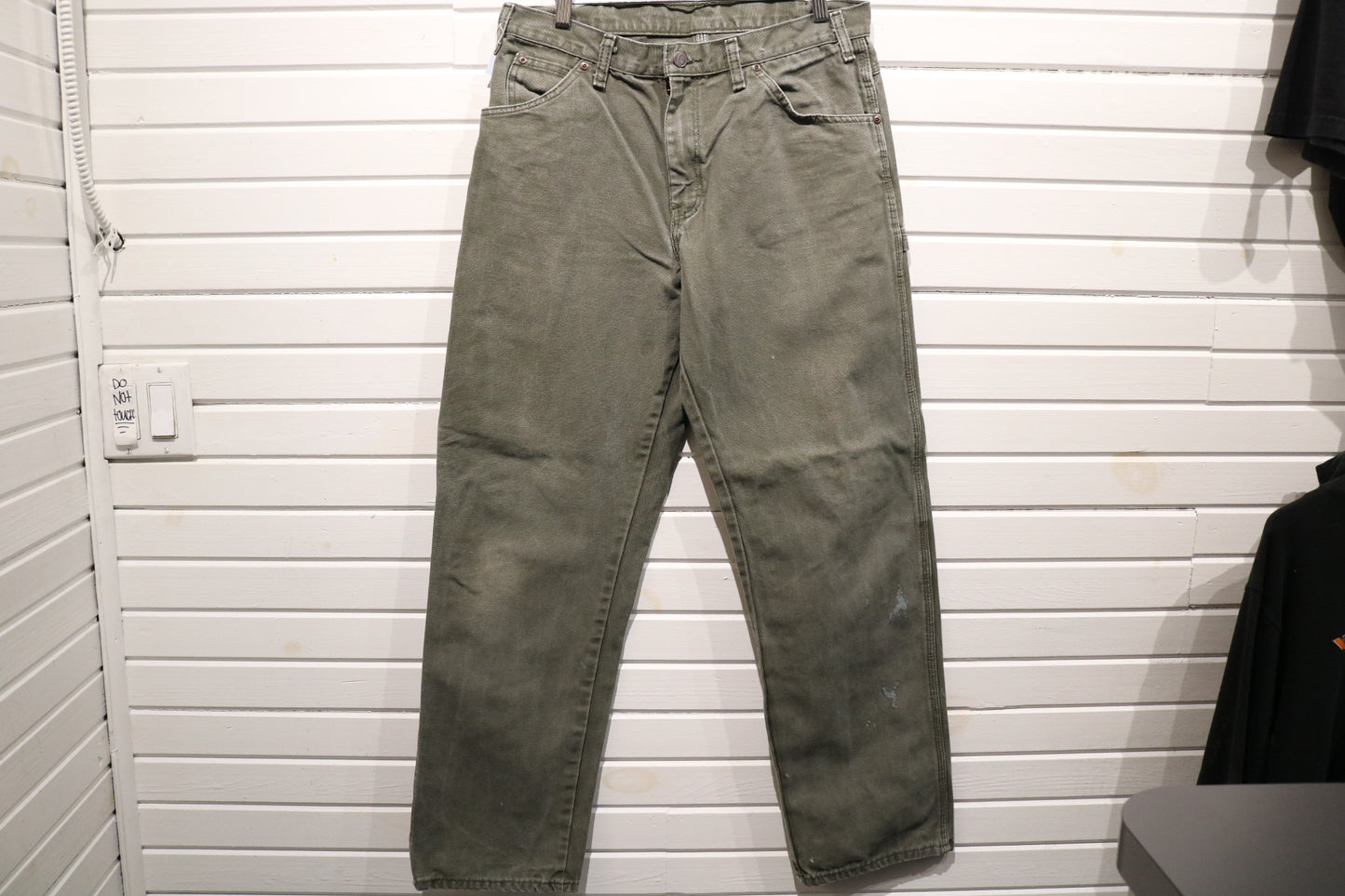 Dickies Work Pants | Vintage 2010s Utility Carpenter Trousers | Sturdy Canvas Green Workwear