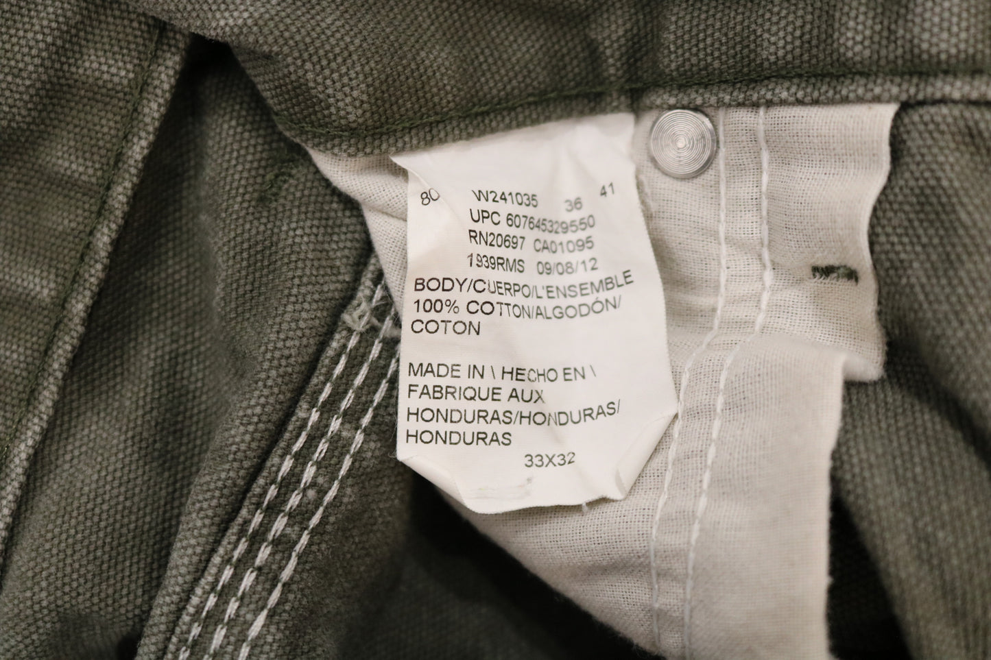 Dickies Work Pants | Vintage 2010s Utility Carpenter Trousers | Sturdy Canvas Green Workwear