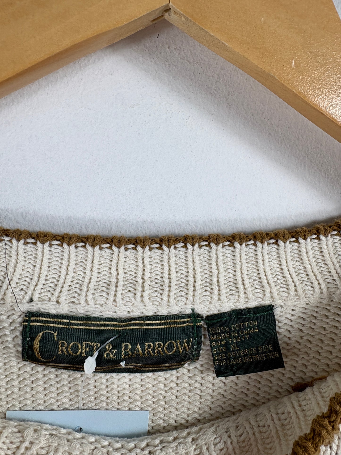 Croft-Barrow Sweater | Vintage 90s Argyle Knit Crewneck Pullover | Classic Preppy Knitwear