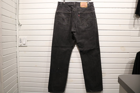 Levi's 505 Jeans | Vintage 1990s Black Denim Pants | Regular Fit Straight Leg | Classic Style