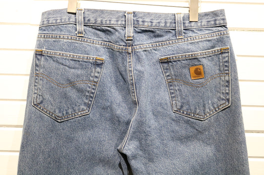 Carhartt Jeans | Vintage Traditional Fit Blue Denim Pants | Classic Workwear Style