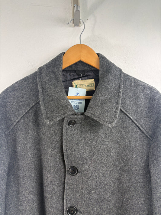 Cricketeer Wool Overcoat | Vintage Classic Grey Long Coat | Timeless Outerwear