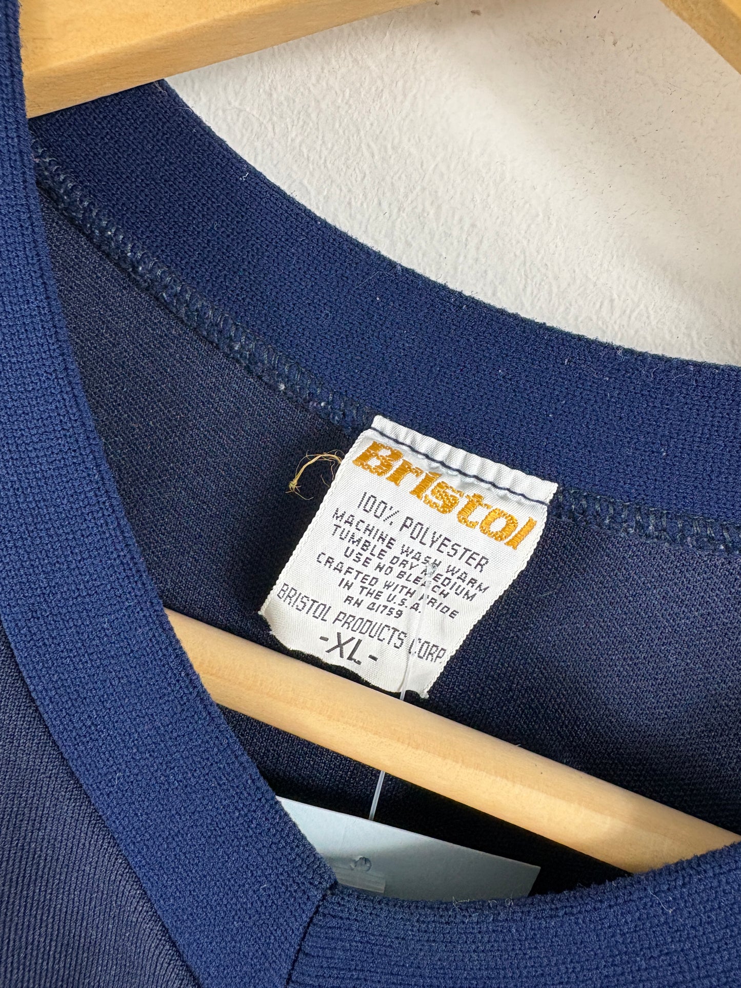 Hawks 12 Jersey Shirt | Vintage 1970s Navy Long Sleeve Athletic Top | Retro Team Uniform