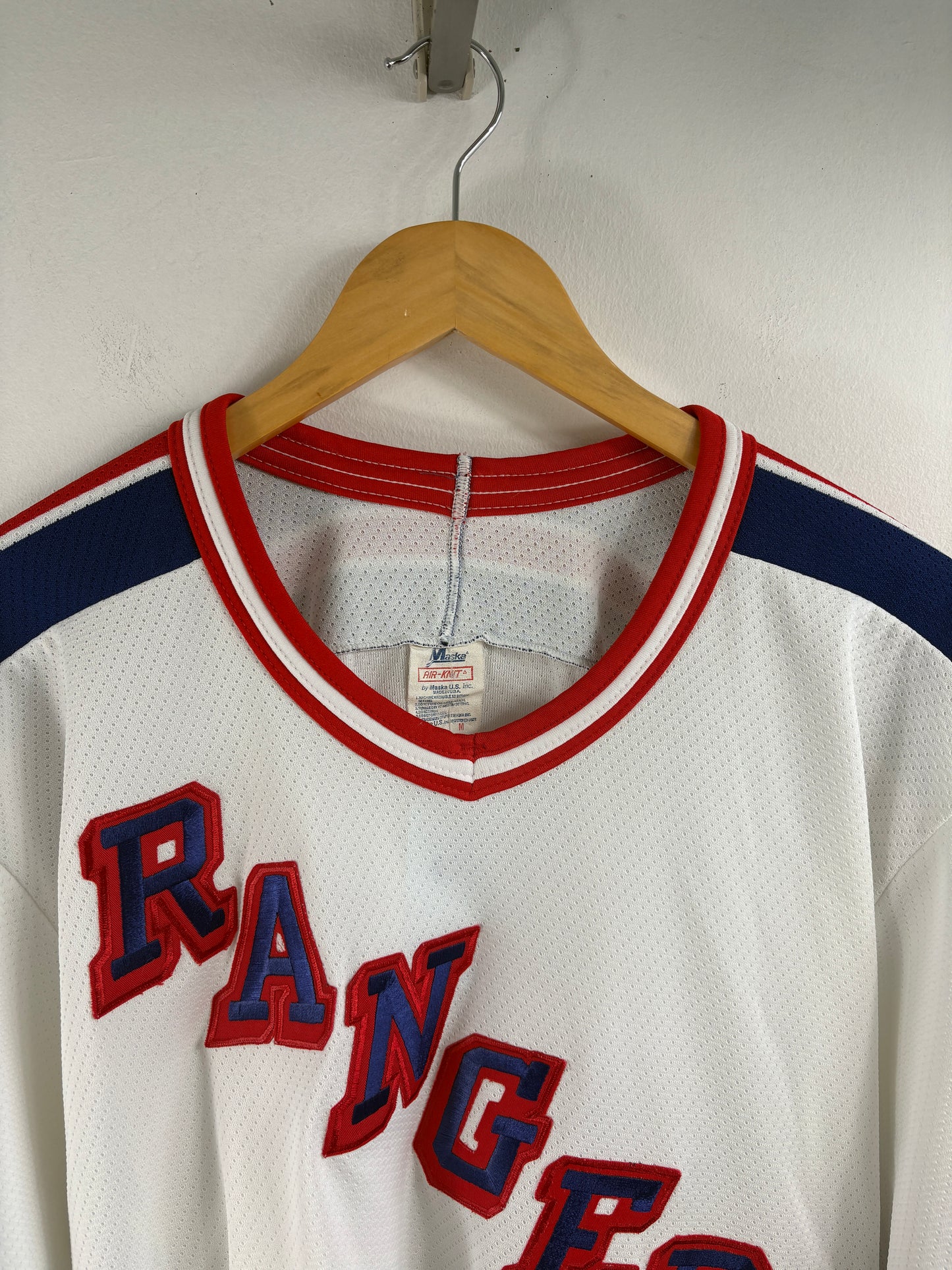 Maska Rangers Hockey Jersey | Vintage 1980s Mesh Team Sweater | Classic Sportswear