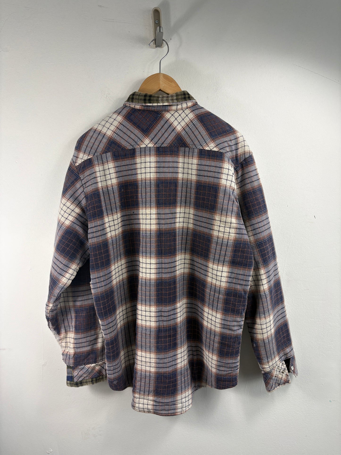 Williams-Bay Plaid Button-Up Shirt | Vintage Mixed Plaid Flannel Work Shirt | Classic Men's Outerwear