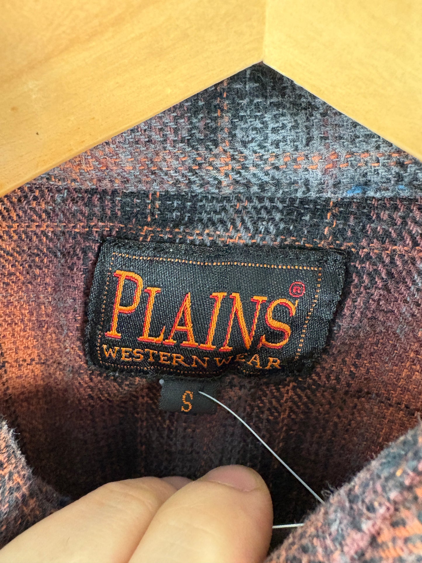 Plains Western-Wear Plaid Button-Up Shirt | Vintage Classic Western Flannel | Men's Casual Wear