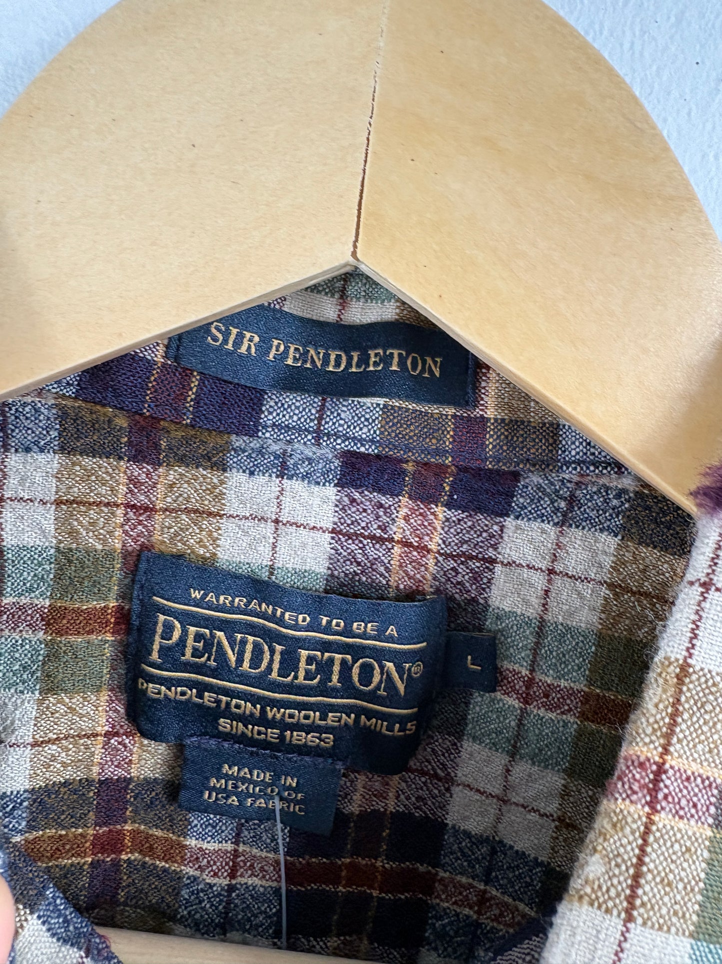 Pendleton Plaid Button-Up Shirt | Vintage Classic Short Sleeve Flannel Top | Men's Casual Wear