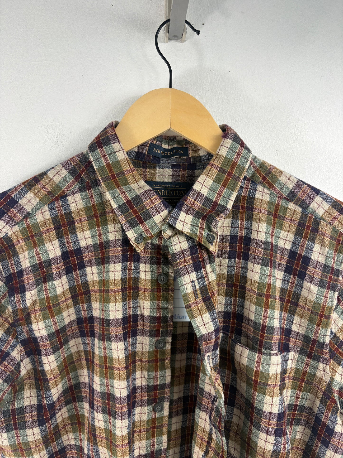 Pendleton Plaid Button-Up Shirt | Vintage Classic Short Sleeve Flannel Top | Men's Casual Wear