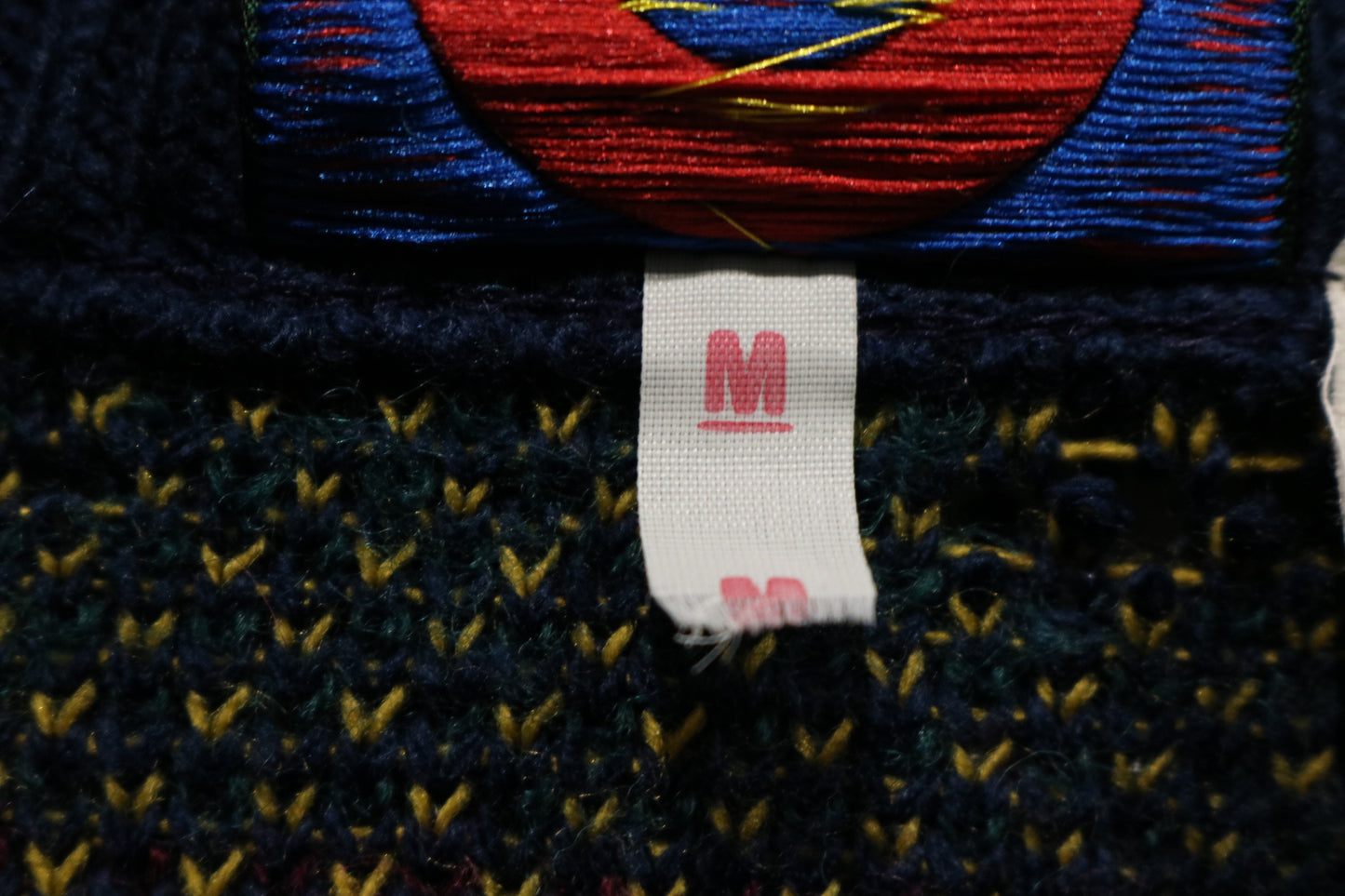 Club-Member Sweater | Vintage 1980s Geometric Pattern Knit Pullover | Classic Cozy Layer