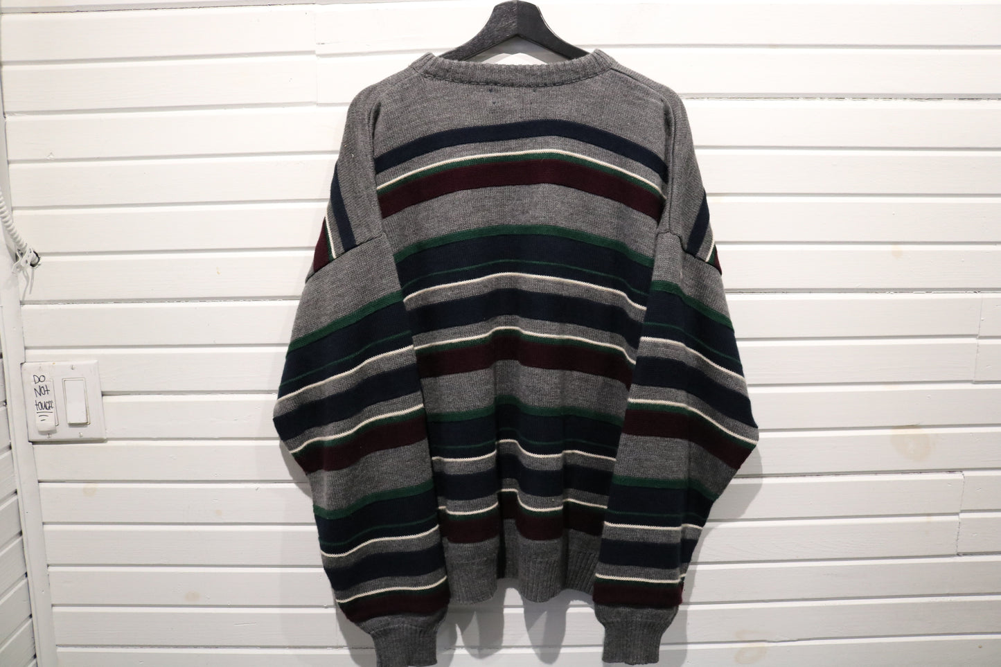 Sutter-Grant Striped Sweater | Vintage 90s Knit Pullover | Classic Crewneck Knitwear