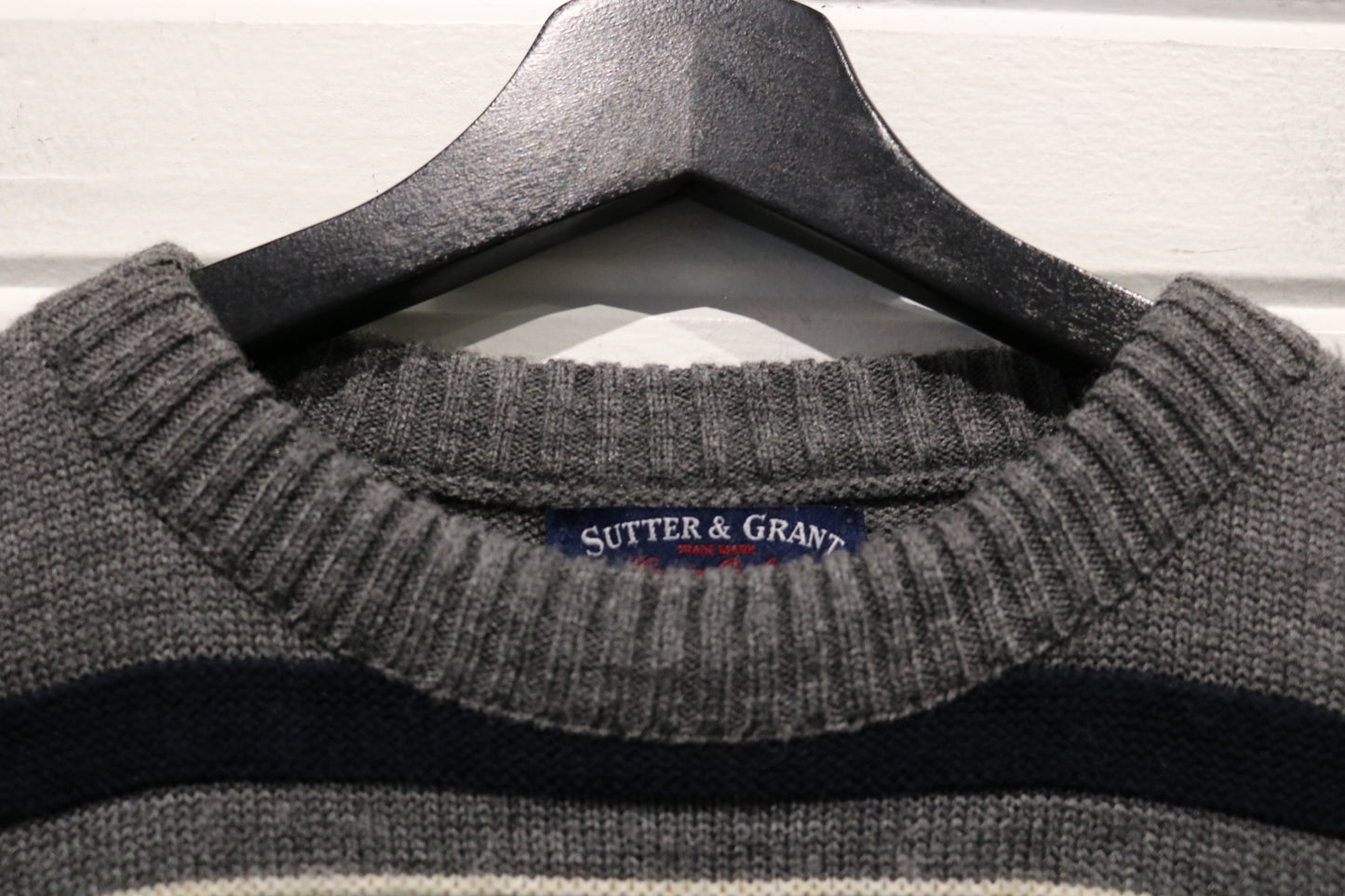 Sutter-Grant Striped Sweater | Vintage 90s Knit Pullover | Classic Crewneck Knitwear