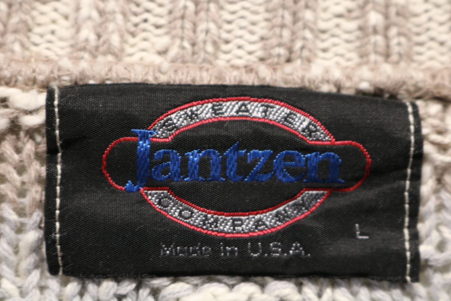 Jantzen Sweater | Vintage 90s Cable Knit Textured Pullover | Classic Neutral Knitwear