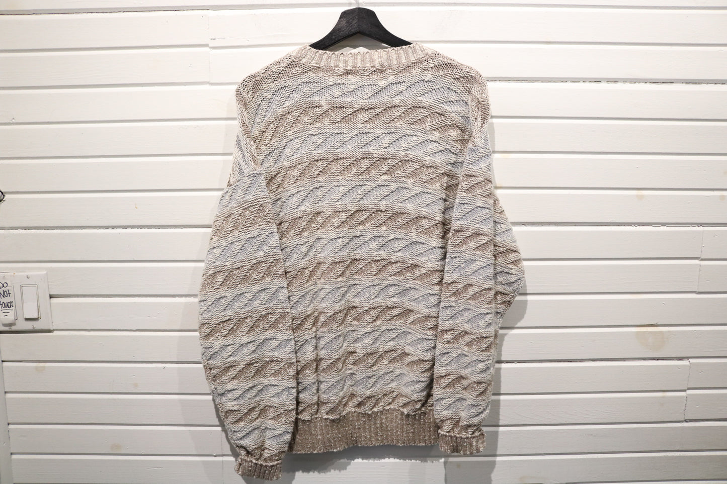 Jantzen Sweater | Vintage 90s Cable Knit Textured Pullover | Classic Neutral Knitwear