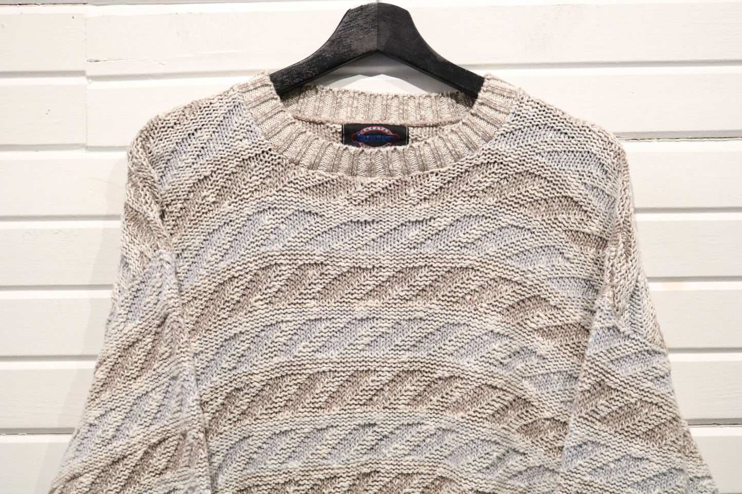 Jantzen Sweater | Vintage 90s Cable Knit Textured Pullover | Classic Neutral Knitwear