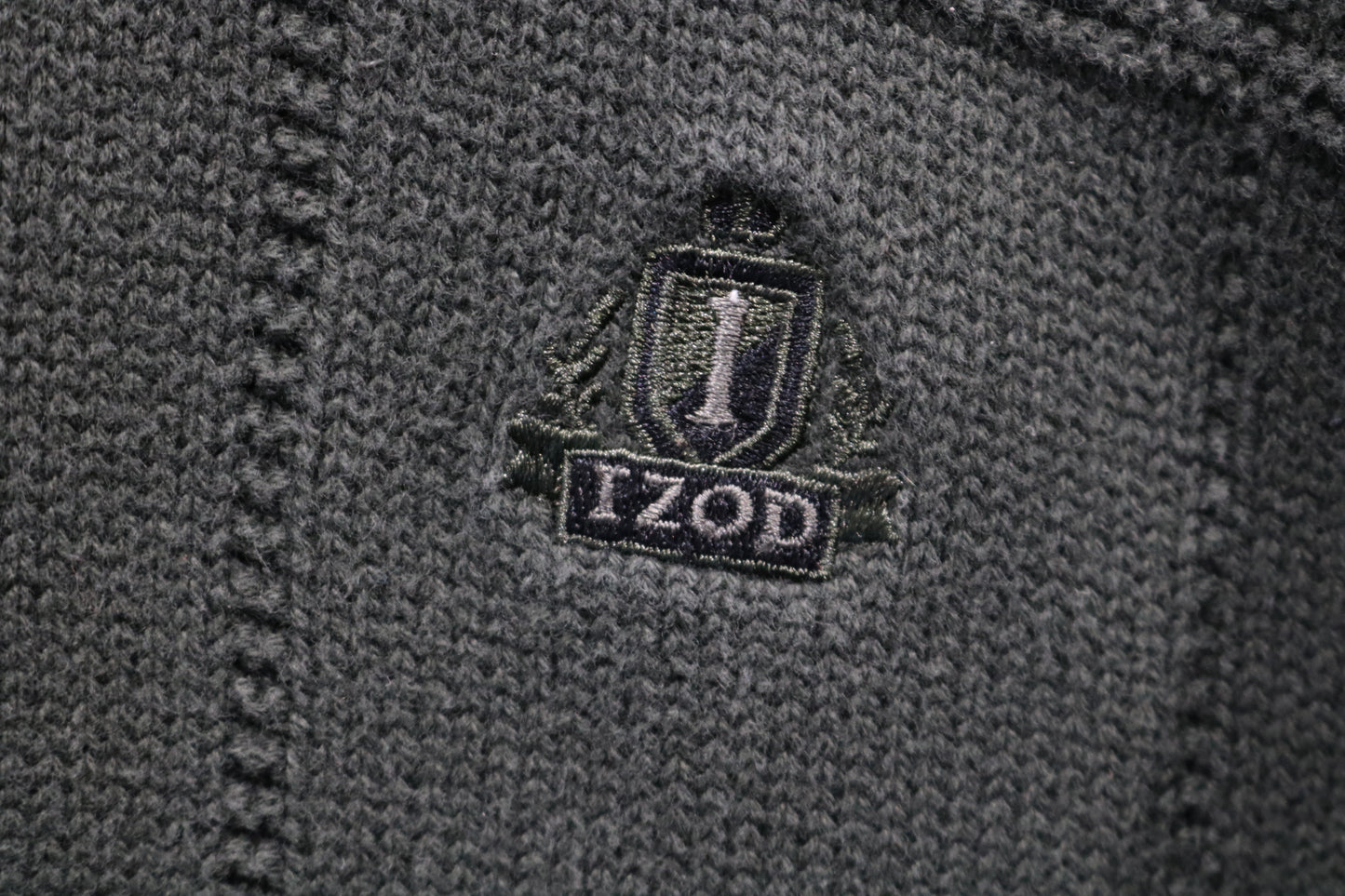 IZOD Sweater | Vintage 90s Checkered Knit Crewneck Pullover | Classic Soft Cotton Knitwear