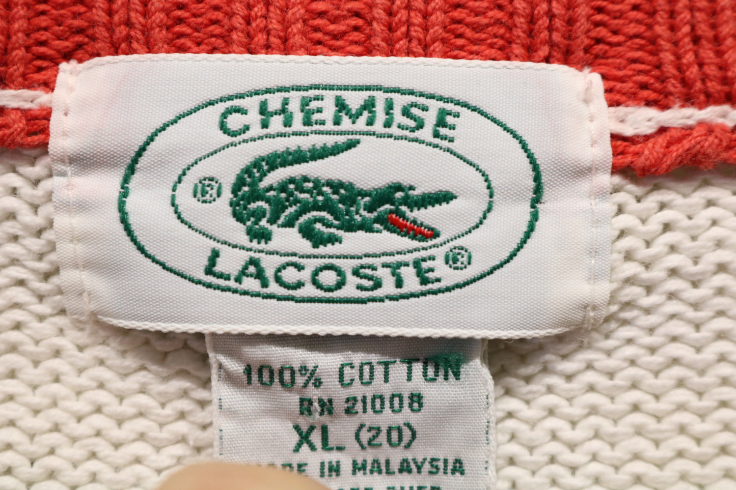 Lacoste Racing Knit Sweater | Vintage Sailing-Inspired Pullover with Stripe and Patch Details | Nautical Crewneck Sweater