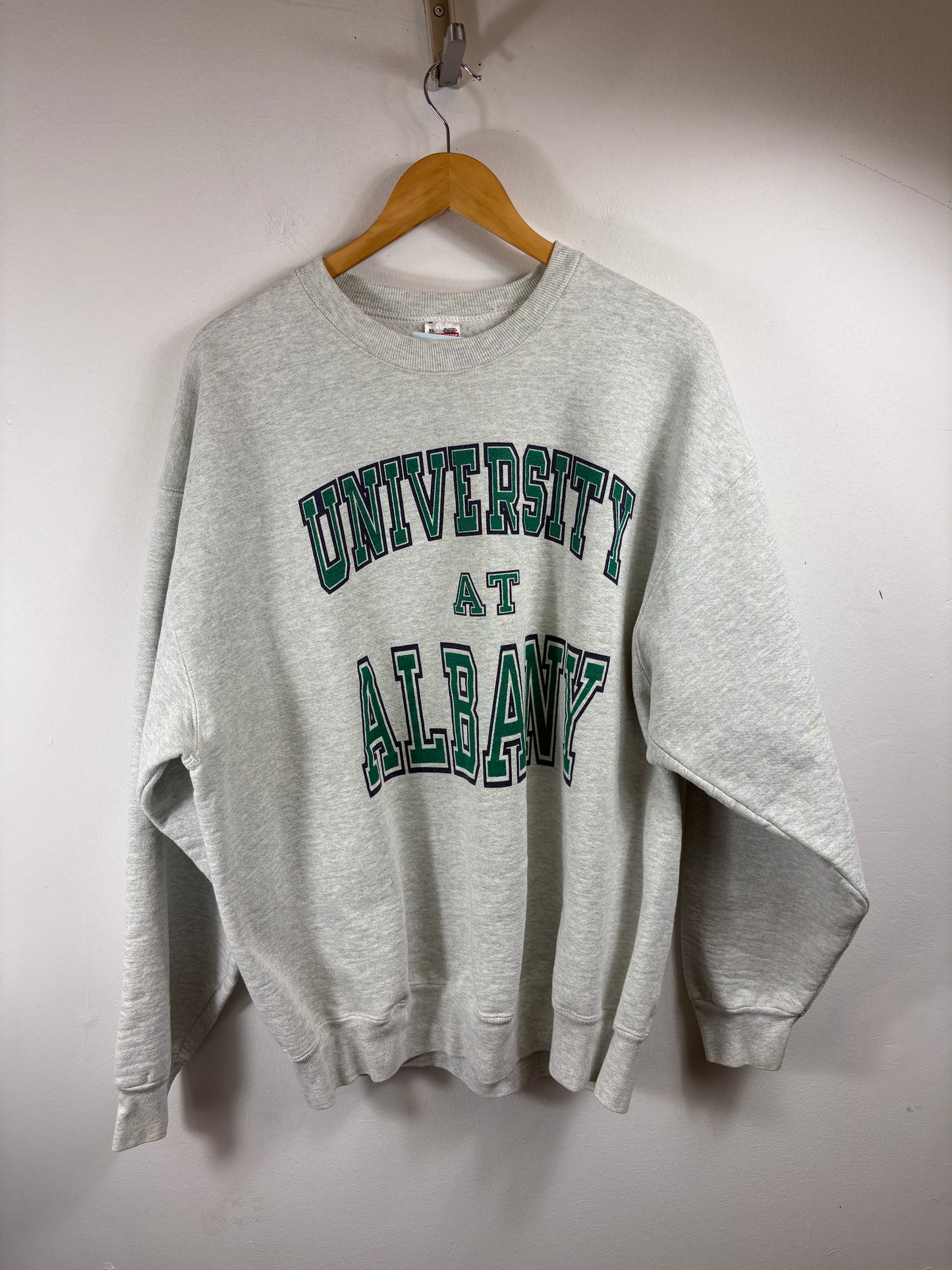 University-At-Albany Sweatshirt | Vintage 1990s Collegiate Crewneck Pullover | Classic Campus Spirit Top