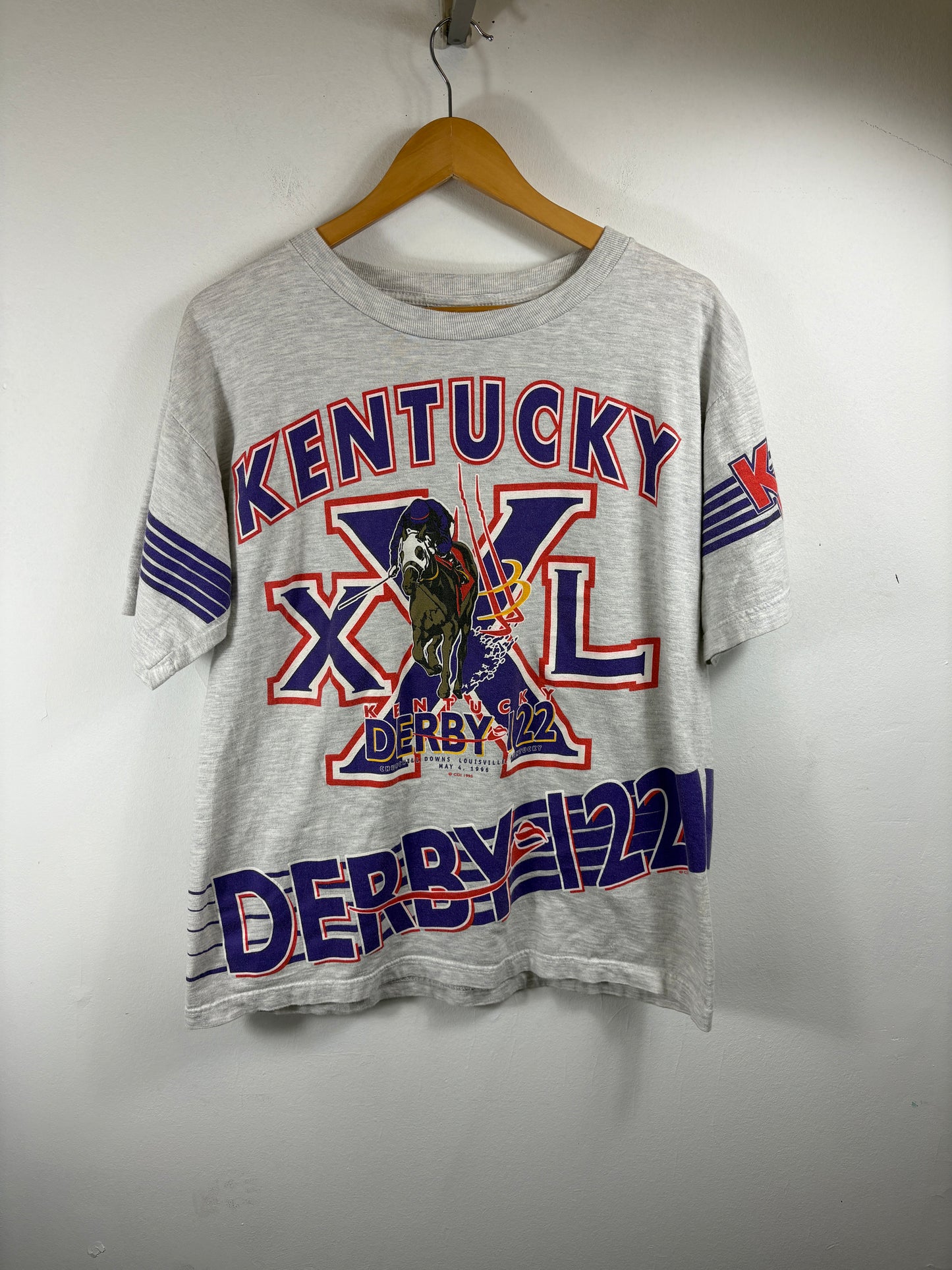 Kentucky Derby T-Shirt | Vintage 90s Graphic Horse Racing Tee | Bold Event Statement Top