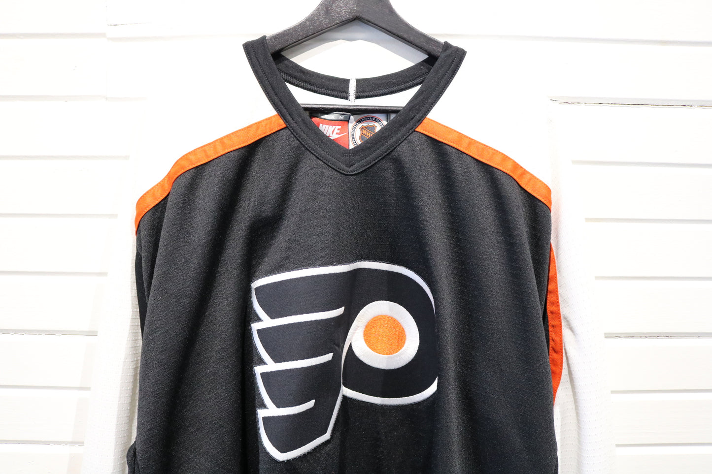 Nike Philadelphia-Flyers Jersey | Vintage NHL Hockey Top | Black Orange White Team Sweater