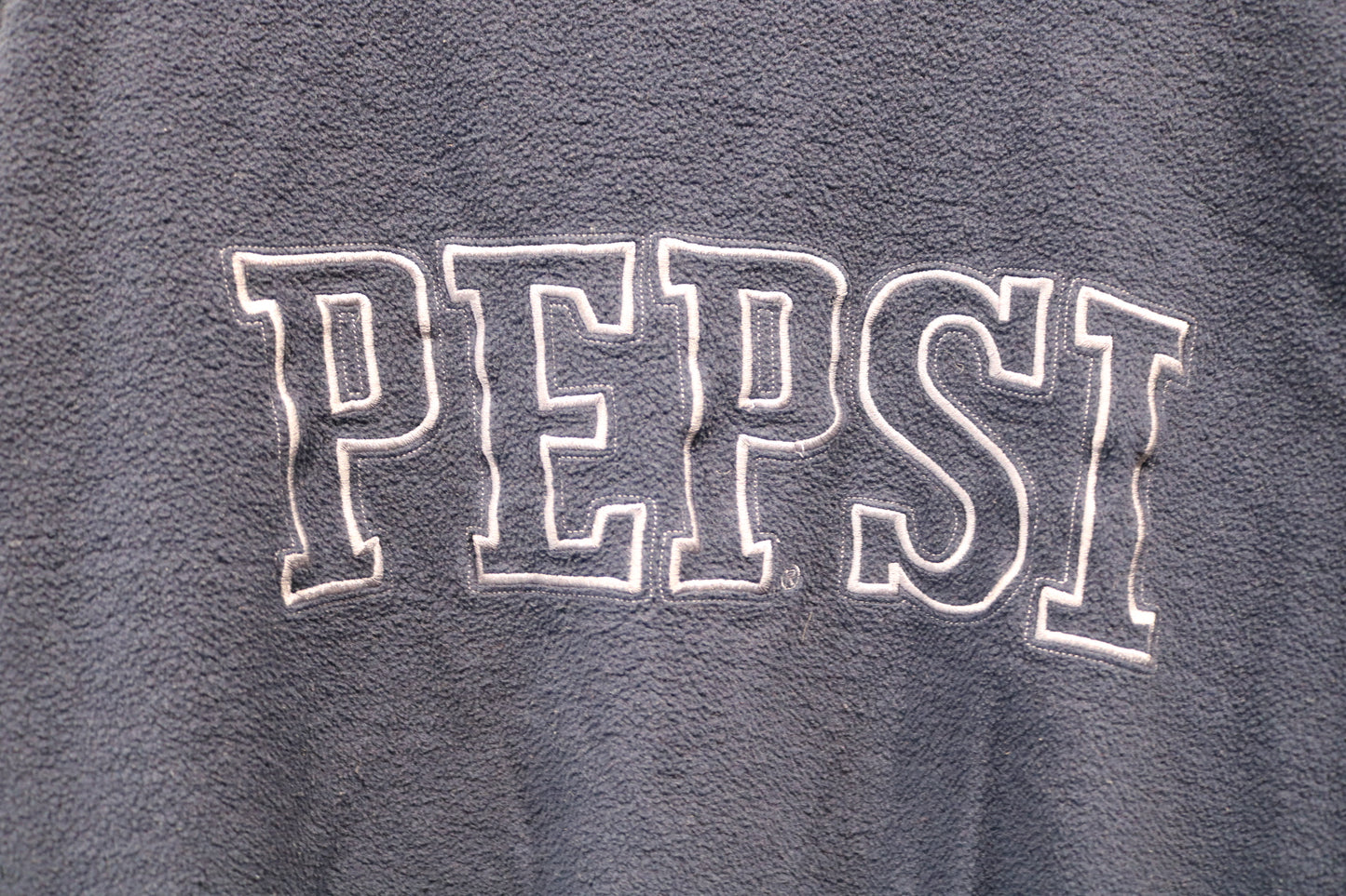 Pepsi Sweater | Vintage 1990s Navy Fleece Crewneck Sweatshirt | Retro Cola Logo Pullover