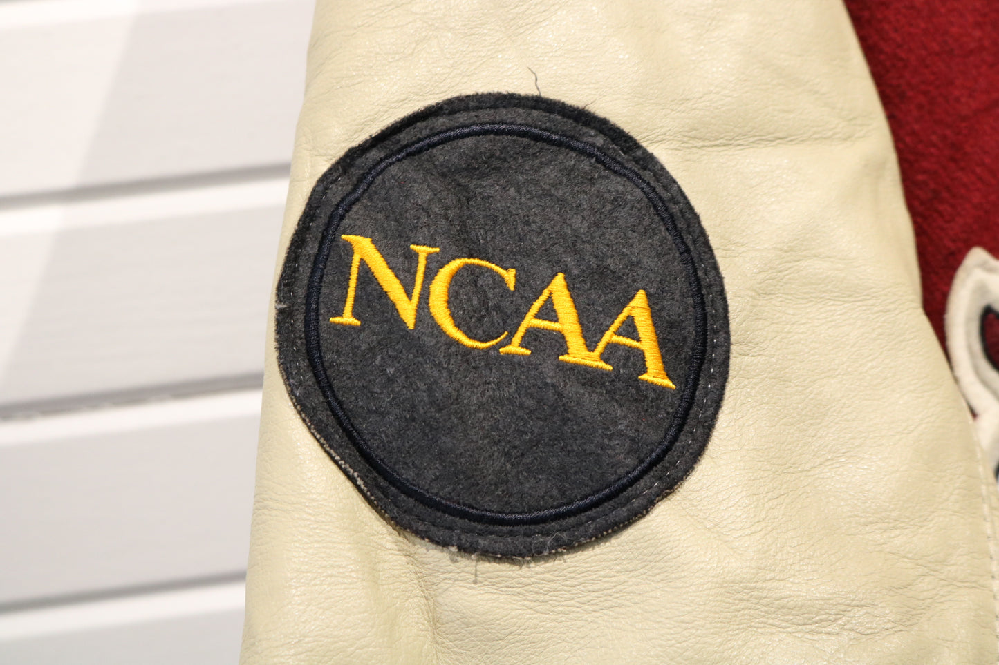 Alabama-Crimson-Tide Varsity Jacket | Vintage 80s Collegiate Wool Leather Letterman Coat | NCAA Fan Outerwear