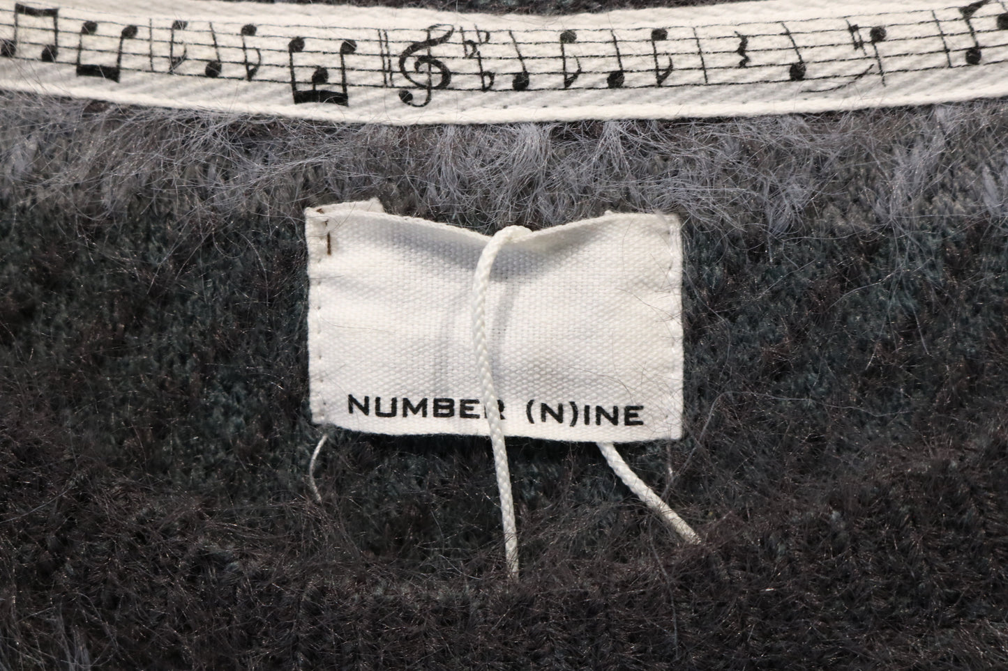 Number (N)ine Sweater | Vintage Fuzzy Striped Knit Pullover | Unique Textured Menswear