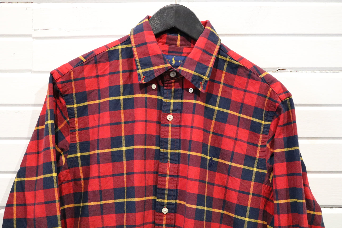 Polo Ralph-Lauren Plaid Button-Up Shirt | Vintage Classic Tartan Long Sleeve Shirt | Preppy Men's Casual Wear