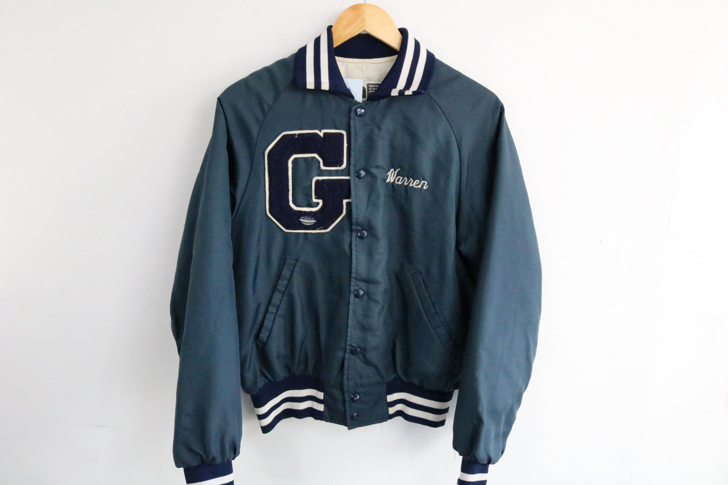 Glenwood Football Varsity Jacket | Vintage 1970s Letterman Cat Patch Jacket | Classic School Sports Outerwear