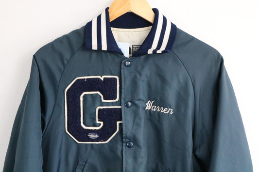 Glenwood Football Varsity Jacket | Vintage 1970s Letterman Cat Patch Jacket | Classic School Sports Outerwear