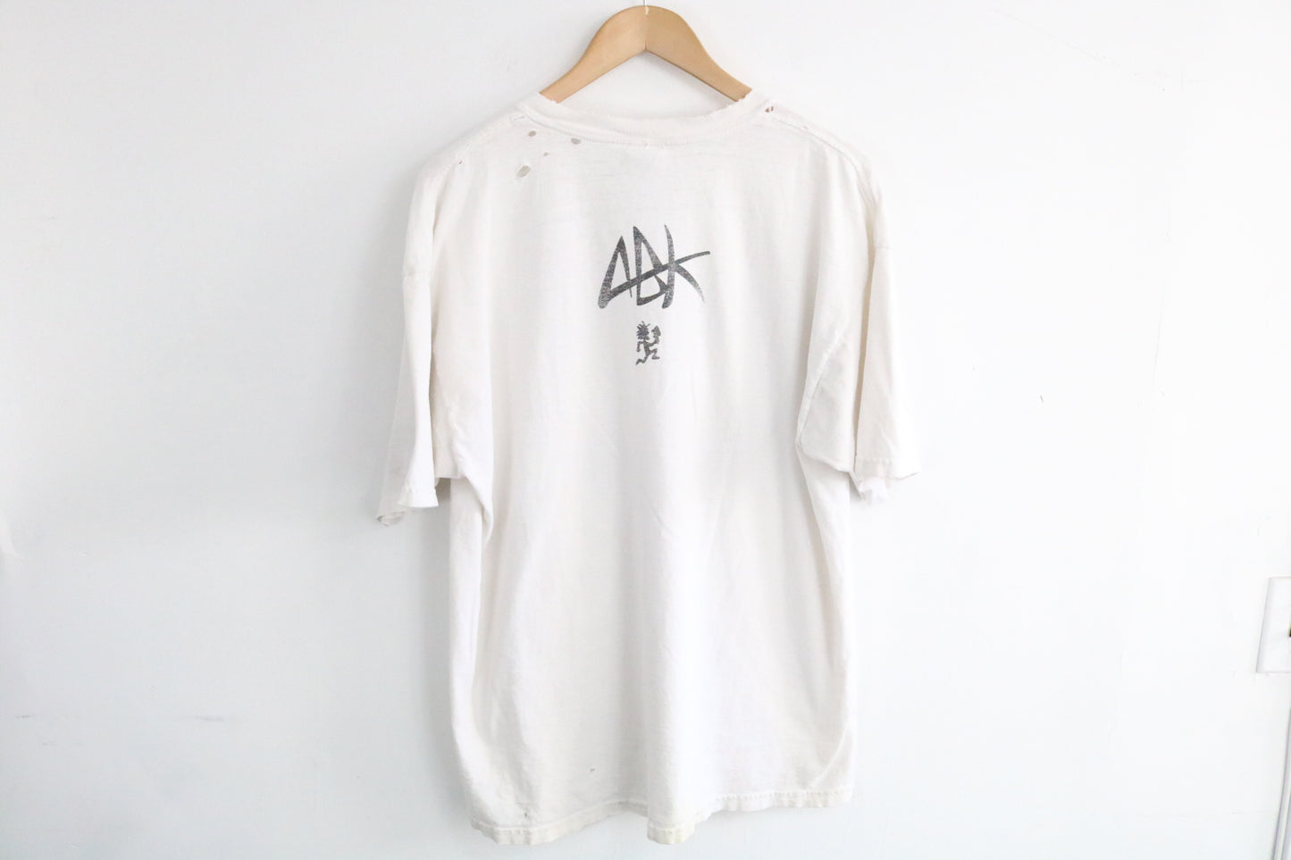 ABK Skull Graphic T-Shirt | Vintage 2000s Bold Masked Skull Band Tee | Classic Collector's Music Shirt