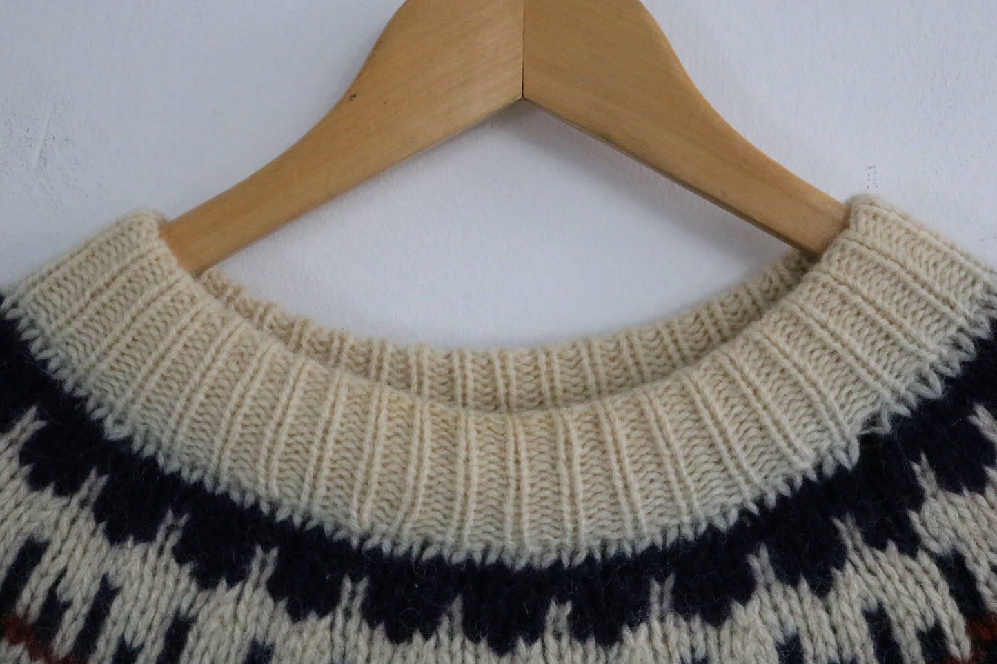 Filene's Knit Wool Sweater | Vintage 1980s Nordic Pattern Pullover | Classic Winter Knitwear