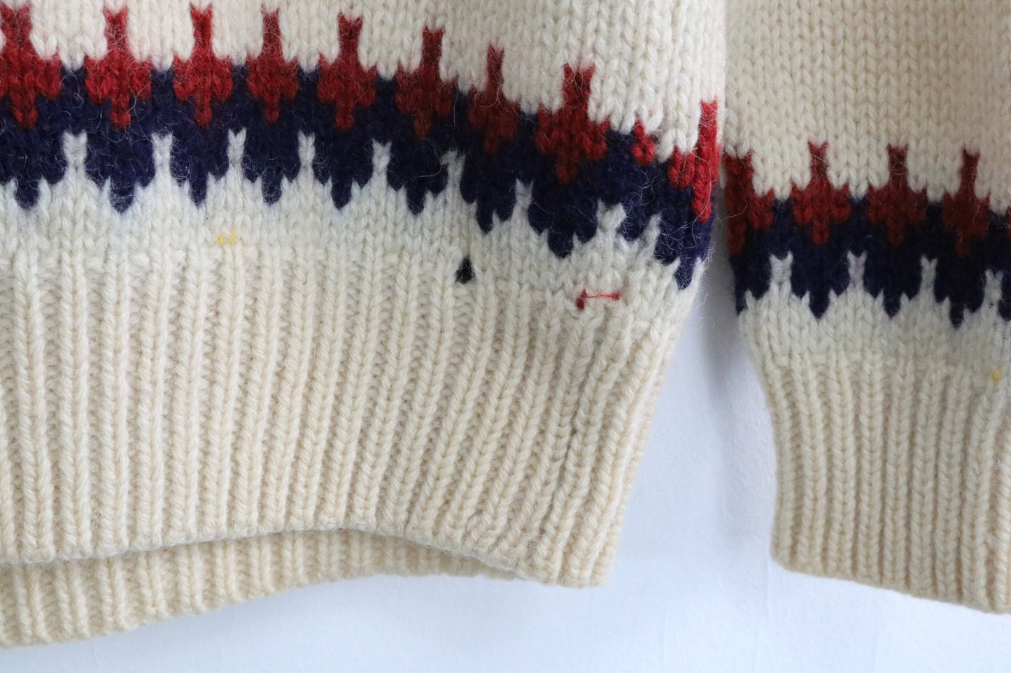 Filene's Knit Wool Sweater | Vintage 1980s Nordic Pattern Pullover | Classic Winter Knitwear
