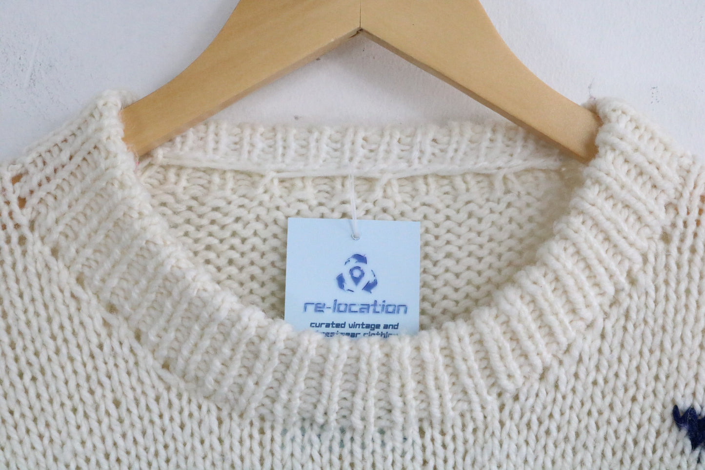 Vintage Polar Bear Knit Sweater | Retro 1980s Animal Graphic Pullover | Classic Winter Knitwear