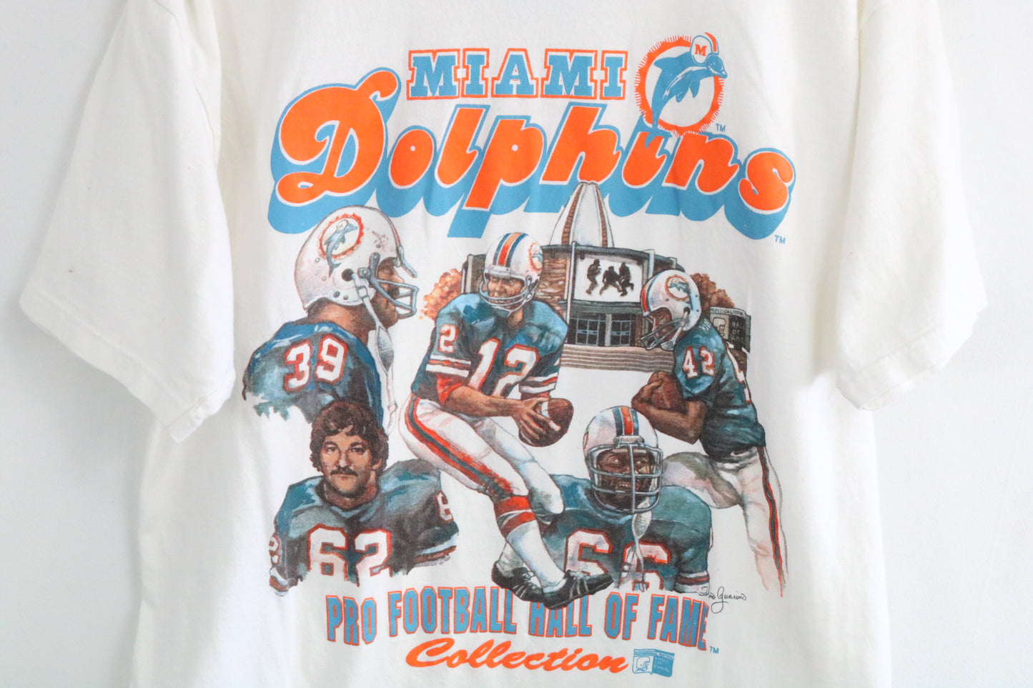 Miami Dolphins T-Shirt | Vintage 90s Pro Football Hall of Fame Graphic Tee | NFL Football Fan Apparel