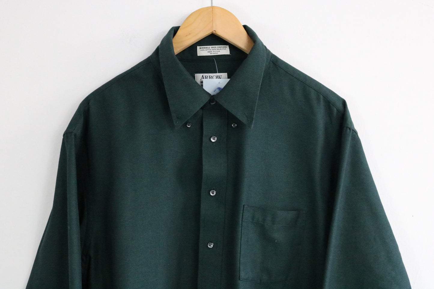 Arrow Button-Up Shirt | Vintage Classic Dress Shirt | Deep Green Oxford Shirt | Timeless Menswear